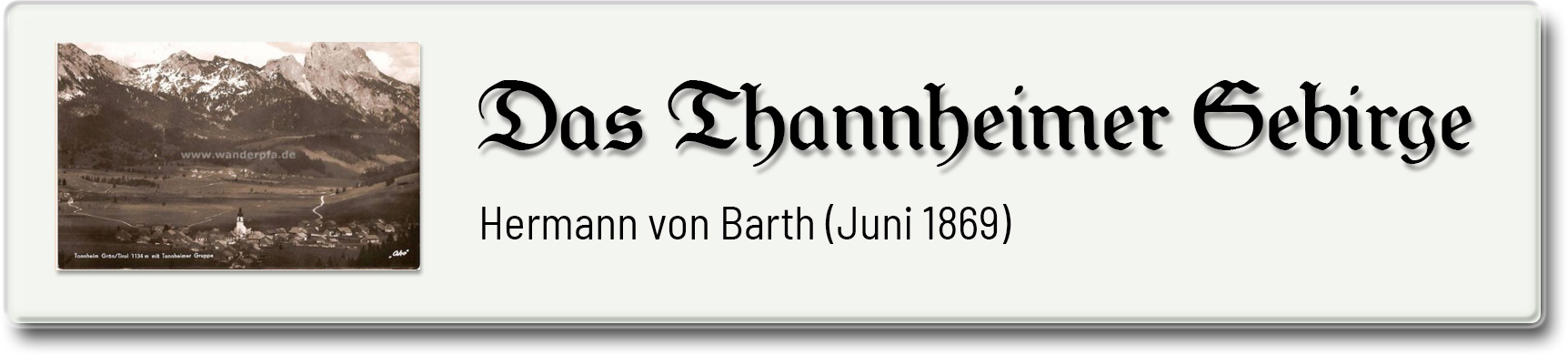 Das Thannheimer Gebirge