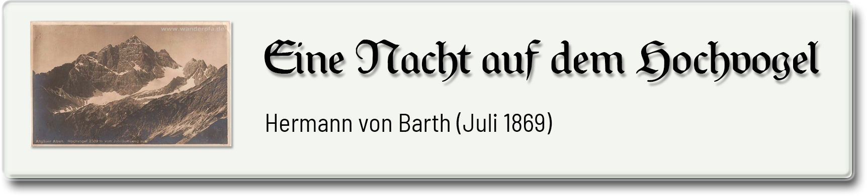 Eine Nacht auf dem Hochvogel