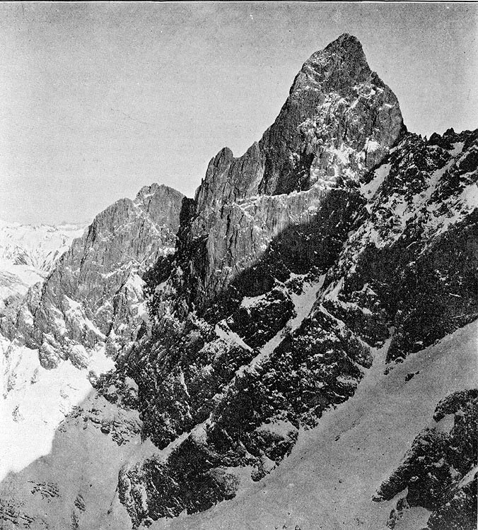 Die Trettachspitze von Südwesten (Lichtbild von Franz Scheck) Die Trettachspitze von Südwesten (Lichtbild von Franz Scheck)