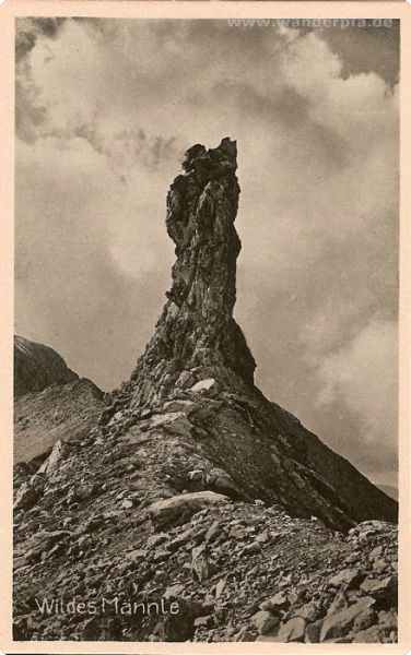 Das Wilde Männle (Allgäuer Alpen) ca. 1950 Das Wilde Männle (Allgäuer Alpen) ca. 1950