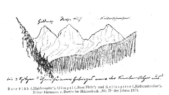 Skizze von Hermann von Barth im Skizzenbuch Nr.II von 1873 Skizze von Hermann von Barth im Skizzenbuch Nr.II von 1873